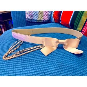 Chanel satin bow and pearl belt 2002